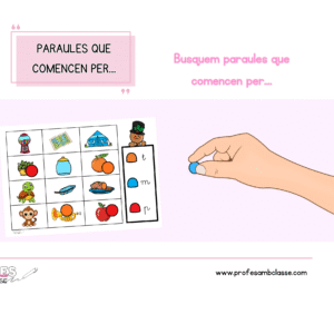 Busquem les paraules que comencen per…