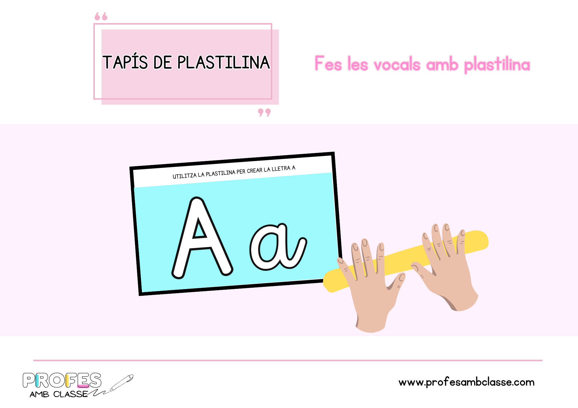 Tapís de plastilina per les vocals